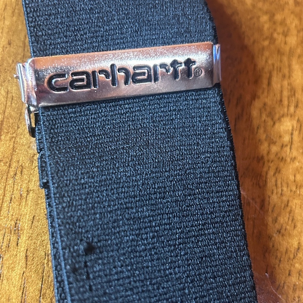 Carhartt Roughneck Black 2” Elastic Suspenders Adjustable Classic Heavy Duty - Picture 3 of 4